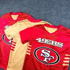 San Francisco 49ers Jerseys Reversible Red/goldNFL Flag Football V-Neck Lot Of 3